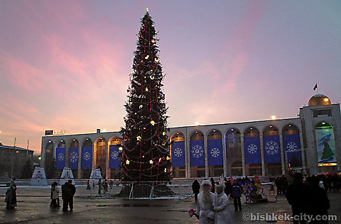 Новогодняя ёлка на центральной площади